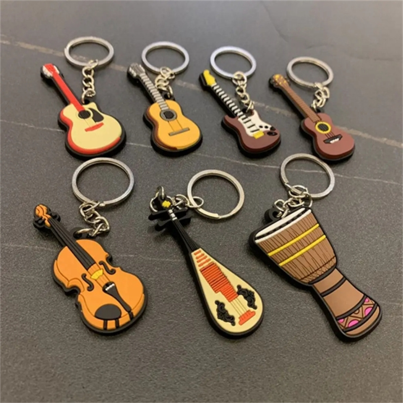 Musical Instrument Photo - Nouveauté guitare porte-clés homme femmes Punk
