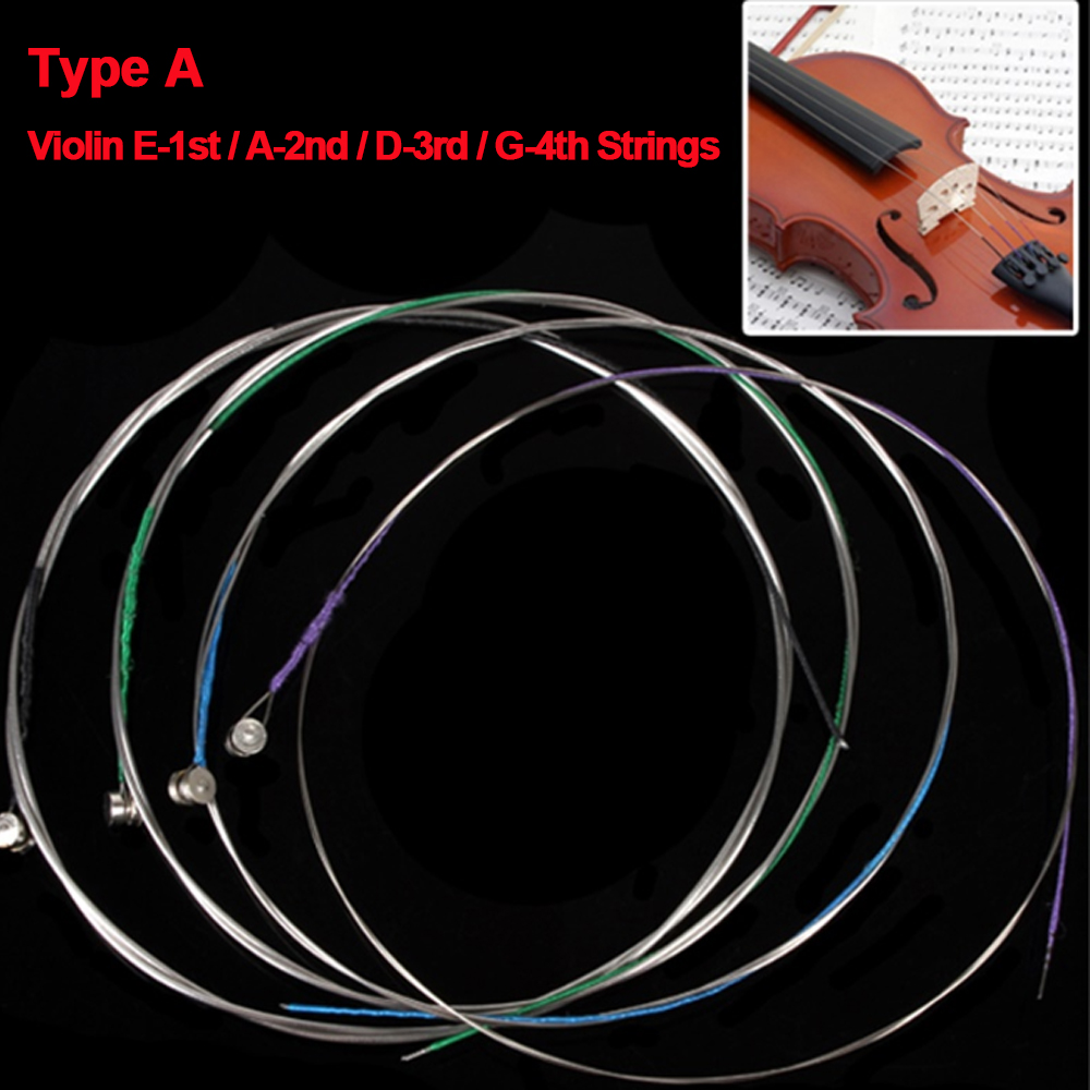 Musical Instrument Violin - 4 pièces/ensemble cordes de violon E-A-D-G