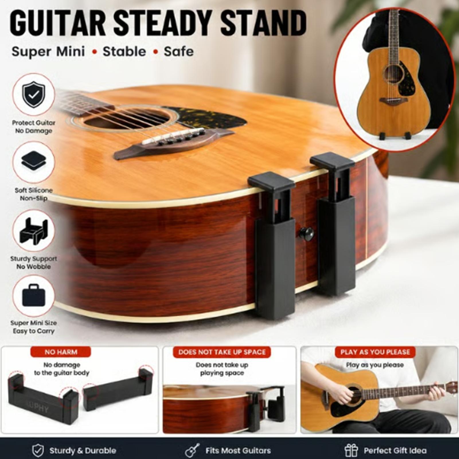 Musical Instrument Bass - Support de sol portable pour guitare,