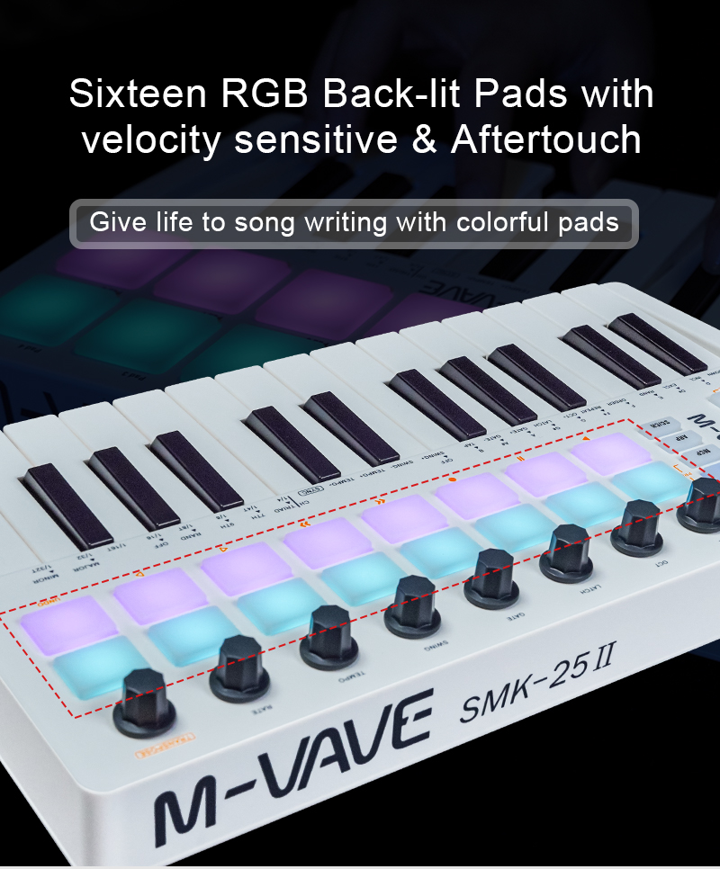 M-VAVE SMK-25 II contrôleur de - Musical Instrument Synthesizer avis et prix
