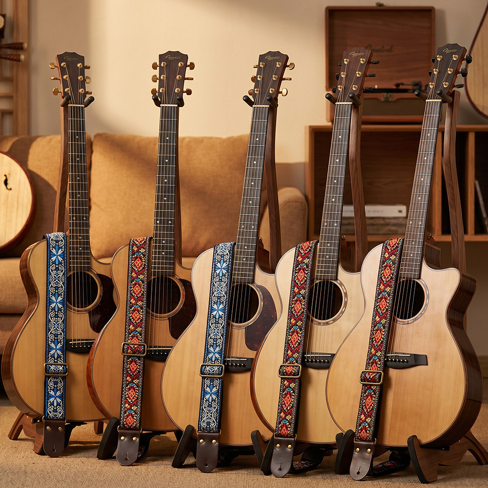 Sangle de guitare brodée à mot - Musical Instrument Bass avis et prix