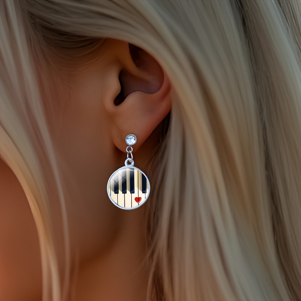 Boucles d'oreilles à clous en  - Musical Instrument Glass avis et prix